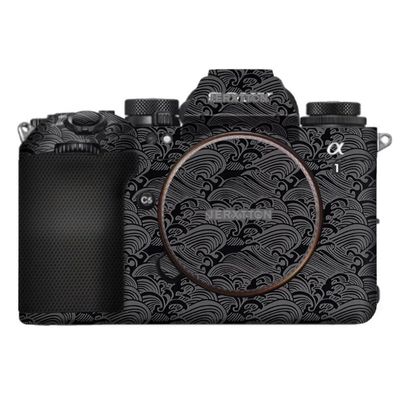 A1 II Anti-Scratch Camera Cover Skin Sticker for Sony A1 Mark II Camera Protector Film Skin Decals Alpha 1 II ILCE-1M2 (Wave Black)