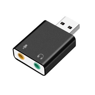 hejhncii USB External Sound Card Adapter USB to 3.5mm Headphone and Microphone Adapter Mic Stereo Sound Card