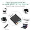 hejhncii USB External Sound Card Adapter USB to 3.5mm Headphone and Microphone Adapter Mic Stereo Sound Card view 2