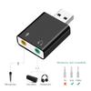 hejhncii USB External Sound Card Adapter USB to 3.5mm Headphone and Microphone Adapter Mic Stereo Sound Card view 3