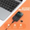 AGPTEK 64GB MP3 Player with Clip, A65 Bluetooth 5.3 Lossless Sound with FM Radio, Voice Recorder for Sport Running, Supports up to 128GB TF Card, Black view 3
