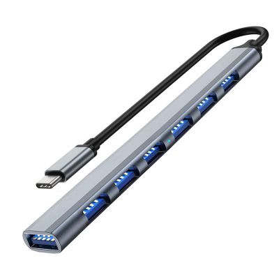 XINAJUND 7-Port Type-C USB HUB USb3.0 Splitter Expander USB HUB Docking Station for Computer PC Accessories