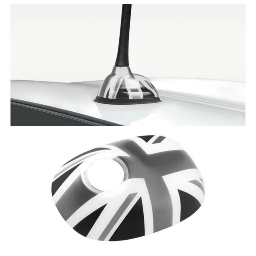 1pcs Car Antenna Decorative Shell ABS Plastic for Mini Cooper R55 R56 R60 R61 Antenna Base Protective Shell Exterior Accessories(R60R61-gray UK)