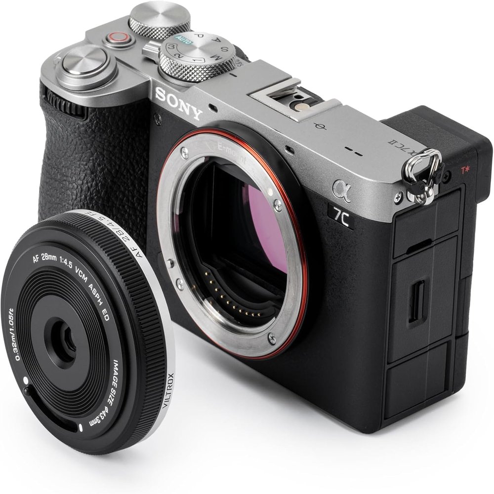 Viltrox AF 28mm F4.5 Pancake Lens for Sony E-Mount, Auto Focus Chips-Size, Ultra-Thin Prime Wide Angle, Full Frame for Sony E-Mount Camera Lens
