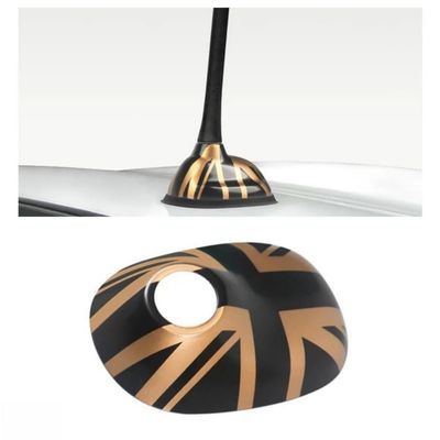 1pcs Car Antenna Decorative Shell ABS Plastic For Mini Cooper R55 R56 R60 R61 Antenna Base Protective Shell Exterior Accessories(R60R61-black gold)