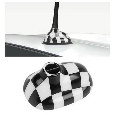 1pcs Car Antenna Decorative Shell ABS Plastic for Mini Cooper R55 R56 R60 R61 Antenna Base Protective Shell Exterior Accessories(R55R56-lattice)