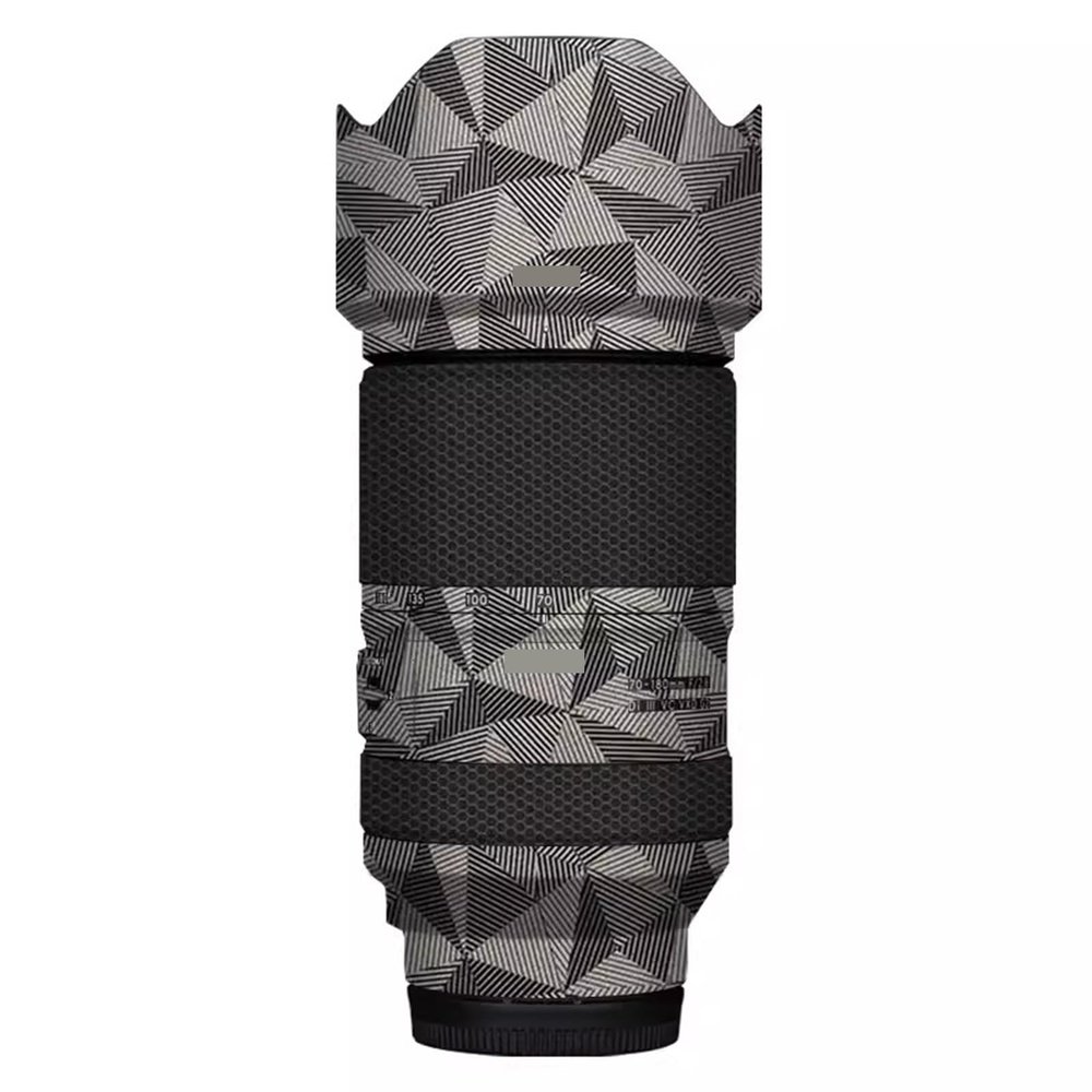 Skin Lens Camera Skin Wrap Vinly Protecticve Sticker for Tamron 70-180mm F2.8 G2 A065 Photography Accessories fit for Sony Mount Camera 70-180 2.8(Triangle Titanium)
