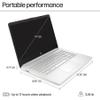 HP Laptop Computer 14" Ultral Light for Students and Business, 4 Cores Intel Celeron, 8GB RAM, 192GB Storage(128GB eMMC+64GB Ghost Manta SD), 1 Year Office 365, Webcam, HDMI, WiFi, USB-C, Win 11 S view 3