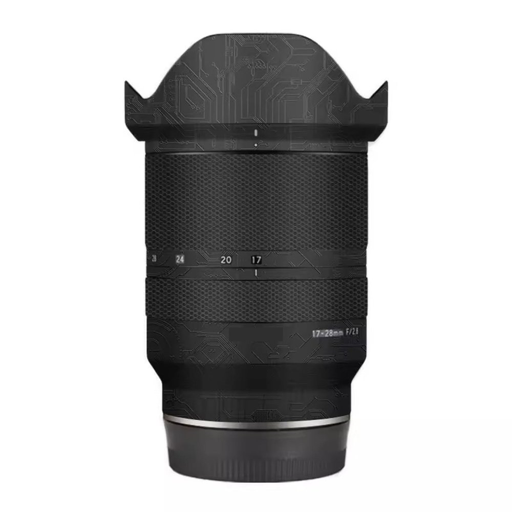 Camera Lens Sticker Coat Wraps Film for Tamron 17-28mm F2.8 Di Lil RXD fit for Sony Mount Camera Protector Vinyl Decal Skin F/2.8 17-28 2.8(Circuit Black)