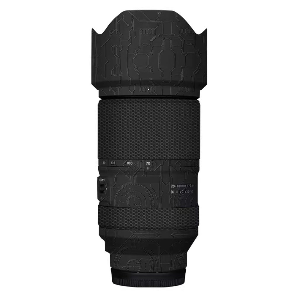 Skin Lens Camera Skin Wrap Vinly Protecticve Sticker for Tamron 70-180mm F2.8 G2 A065 Photography Accessories fit for Sony Mount Camera 70-180 2.8(Circuit Black)