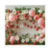 Kate 10x10ft Happy Birthday Party Pink Balloons Photography Backdrops Spring Flowers Wall Strawberry Decoration Kids Baby Shower Photo Background view 1