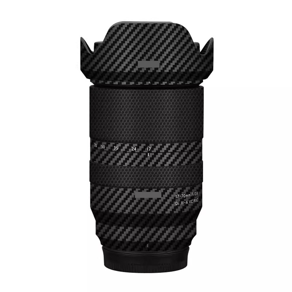 Camera Lens Sticker Coat Wrap Protective Film Body Protector Decal Skin for Tamron 17-70mm F2.8 fit for Fujifilm X Mount Camera 17-70 2.8(Carbon Fiber Black)