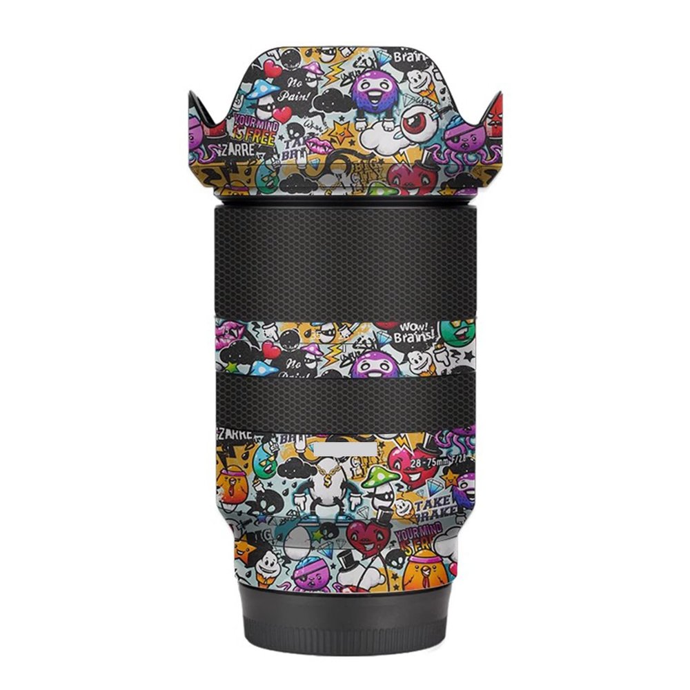 Anti-Scratch Camera Lens Sticker for Tamron 28-75mm F2.8 Di Ill RXD fit for Sony Mount Camera Coat Wrap Protective Film Body Protector Skin Cover F/2.8 28-75 2.8(Graffiti White)