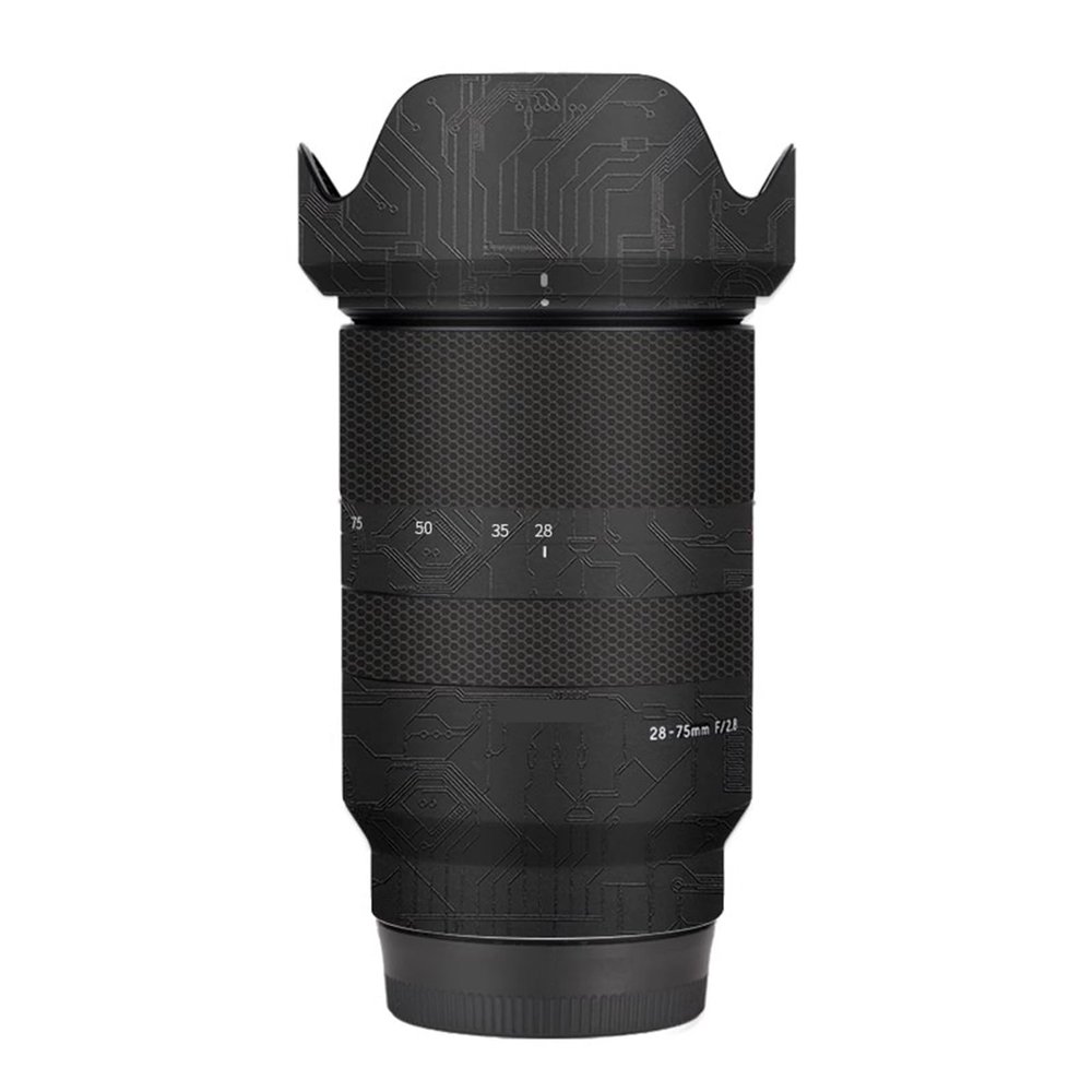 Anti-Scratch Camera Lens Sticker for Tamron 28-75mm F2.8 Di Ill RXD fit for Sony Mount Camera Coat Wrap Protective Film Body Protector Skin Cover F/2.8 28-75 2.8(Circuit Black)