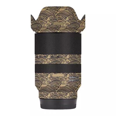 Camera Lens Skin Anti-Scratch Sticker for Tamron 17-70mm F2.8 B070 fit for Sony Mount Camera Coat Vinly Protective Film Body Protector Decals Cover F/2.8 17-70 2.8(Wave Gold)