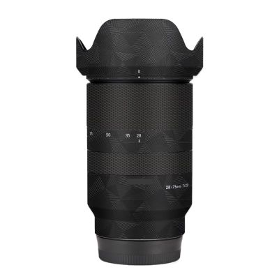 Anti-Scratch Camera Lens Sticker for Tamron 28-75mm F2.8 Di Ill RXD fit for Sony Mount Camera Coat Wrap Protective Film Body Protector Skin Cover F/2.8 28-75 2.8(Triangle Black)