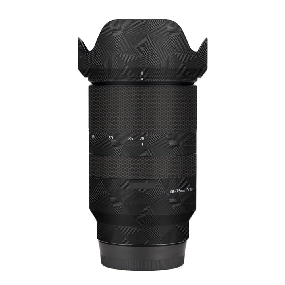 Anti-Scratch Camera Lens Sticker for Tamron 28-75mm F2.8 Di Ill RXD fit for Sony Mount Camera Coat Wrap Protective Film Body Protector Skin Cover F/2.8 28-75 2.8(Triangle Black)