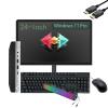 HP EliteDesk 800 G4 Mini Desktop with New 24" FHD Monitor and RGB Speakers PC Set, Core i5-8500T, 16GB RAM, 512GB SSD, Windows 11 Pro (Renewed) view 1