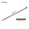 MECCANIXITY 100PCS Cable Zip Ties 10 Inch, Self-Locking Nylon Wire Ties with 50 lbs Tensile Strength for Indoor and Outdoor, Black view 2