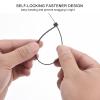 MECCANIXITY 100PCS Cable Zip Ties 10 Inch, Self-Locking Nylon Wire Ties with 50 lbs Tensile Strength for Indoor and Outdoor, Black view 4