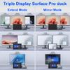 12-in-1 Surface Dock, Triple Display Support with 2 HDMI + VGA, Surface Docking Station for Surface Pro 3/4/5/6/7/8/9/10/11/X, Laptop 1/2/3/4/5/6/7, Laptop Go 1/2/3, Book 1/2/3 view 3