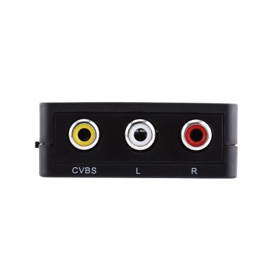 Digital HD Input to Composite Video o AV CVBS Adapter Converter 720P1080p Black Professional Accessories for Use (Black)