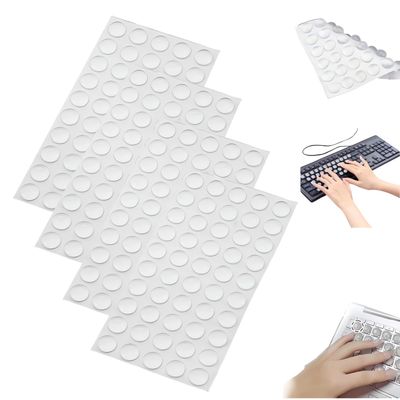 Bubble Stickers for Keyboard, Reusable Adhesive Long Nail Keyboard Stickers, Transparent Bulge Laptop Keyboard Stickers, Women Nail Protection Silicone Keyboard Cover (200 PCS, 0.47 * 0.31in)