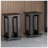 Zfmnoyev Floor Speaker Stands Pair, Heavy Duty Surround Sound Speaker Stands, Metal Steel Floor Standing, for Home Theater(Black,25x25x70 cm) view 1