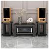 Zfmnoyev Floor Speaker Stands Pair, Heavy Duty Surround Sound Speaker Stands, Metal Steel Floor Standing, for Home Theater(Black,25x25x70 cm) view 2