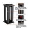 Zfmnoyev Floor Speaker Stands Pair, Heavy Duty Surround Sound Speaker Stands, Metal Steel Floor Standing, for Home Theater(Black,25x25x70 cm) view 4