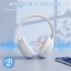 ATTACK SHARK G300 Wireless Over-Ear Headphones with Active Noise Cancelling,Bluetooth 5.3,40H Playtime,Deep Bass HD Stereo Sound,Built-in Mic,Comfortable Design for Travel/Home Office/Gaming (White) view 3