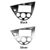 Apply Double 2 Din Stereo Panel Fascia Radio DVD Frame CD Bezel Refitting Installation Trim Kit Compatible for Ford Focus Fiesta(LHD Silver) view 3