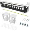 Enmane 12 Port Blank Keystone Patch Panel Wall Mount 10inch with 89D Bracket Ethernet Patch Panel view 1