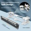 Enmane 12 Port Blank Keystone Patch Panel Wall Mount 10inch with 89D Bracket Ethernet Patch Panel view 4