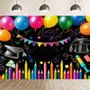 Kindergarten Graduation Backdrop for Photoshoot Kids Children Celebration Party Banner Decor Graduation Prom Background Children's Blackboard Pencil Congrats Grad Background (6X4FT) view 2