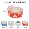 Irfora Label Tape 1 Roll Thermal Label Skicker Compatible with King Jim TEPRA LR5C Labeler Cute Thermal Paper Print Tape 15mm*4m - Blue Sky Pattern view 3