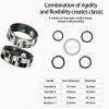 Taoke Smart Ring Health Fitness Health Tracker with Heart Rate, Blood Oxygen, Sleep Tracker, Steps Tracker, IP68 Waterproof Fitness Ring with Charging Base (Black, 11) view 4
