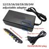 12V Switch Adjustable Power Adapter Charger Notebook Transformer 15V 16V 18V 19V 20V 24V Adapter(EU4.8mm Cable) view 3