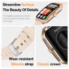 AOLON Smart Watches for Men Women, 1.83" HD Display with 3D Curved Glass, Metal Fitness Smart Watch with Heart Rate, SPO, Sleep & Stress Monitoring Fitness Tracker with Android & iOSRose Gold view 3