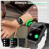 AOLON Smart Watches for Men Women, 1.83" HD Display with 3D Curved Glass, Metal Fitness Smart Watch with Heart Rate, SPO, Sleep & Stress Monitoring Fitness Tracker with Android & iOSRose Gold view 4