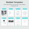 Mini Pocket Photo Printer Portable Thermal Printing hine 203DPI Wireless BT Connection for Picture Lable DIY Handcraft List Meno Notes Journal Receipt Paper Instant Printer Sticker with 6 Rolls view 3
