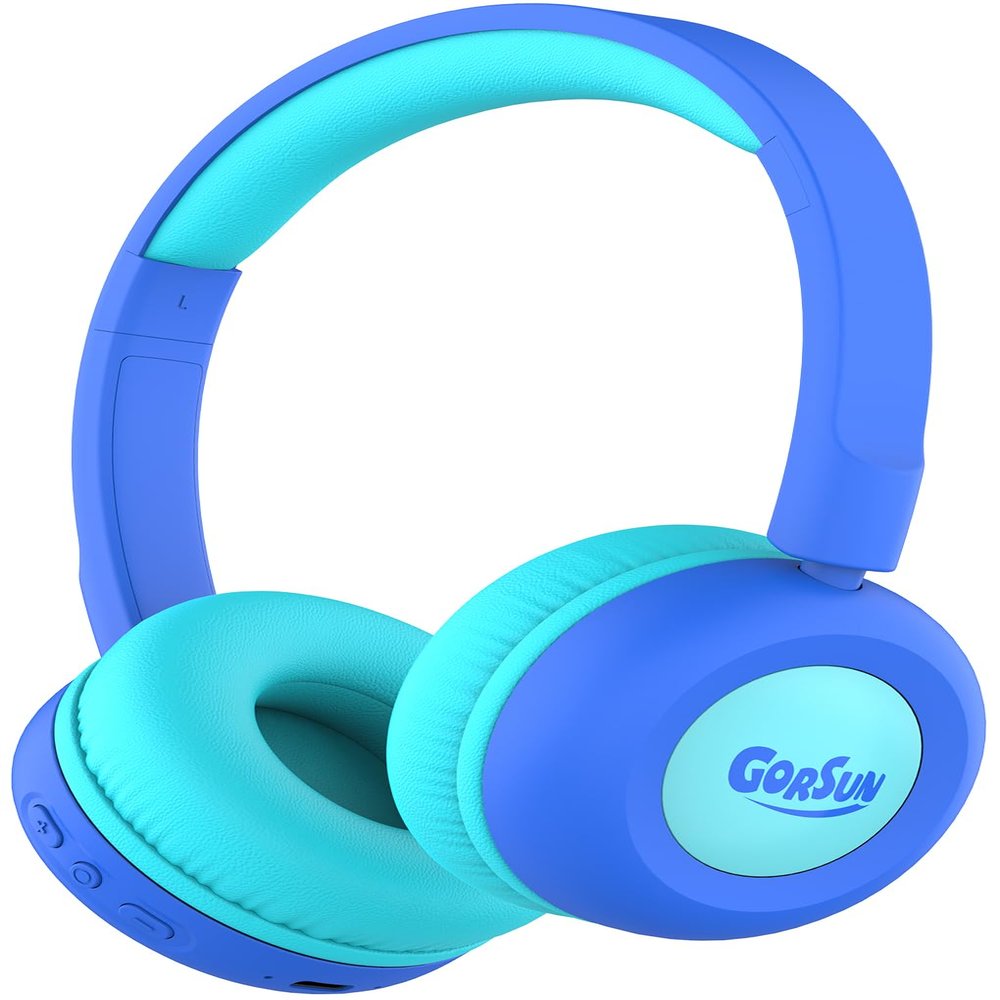 gorsun Kids Bluetooth Headphones,Toddler Headphones with Microphone,85dB Volume Limited,Bluetooth 5.3 Twistable Lightweight Kids Wireless Earphones for Boy Girl Tablet Travel School