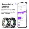 Taoke Smart Ring, Health Fitness Tracker with Heart Rate Blood Oxygen Sleep Tracker Steps Tracker IP68 Waterproof Fitness Ring with Charging Base (Silver, 9) view 4