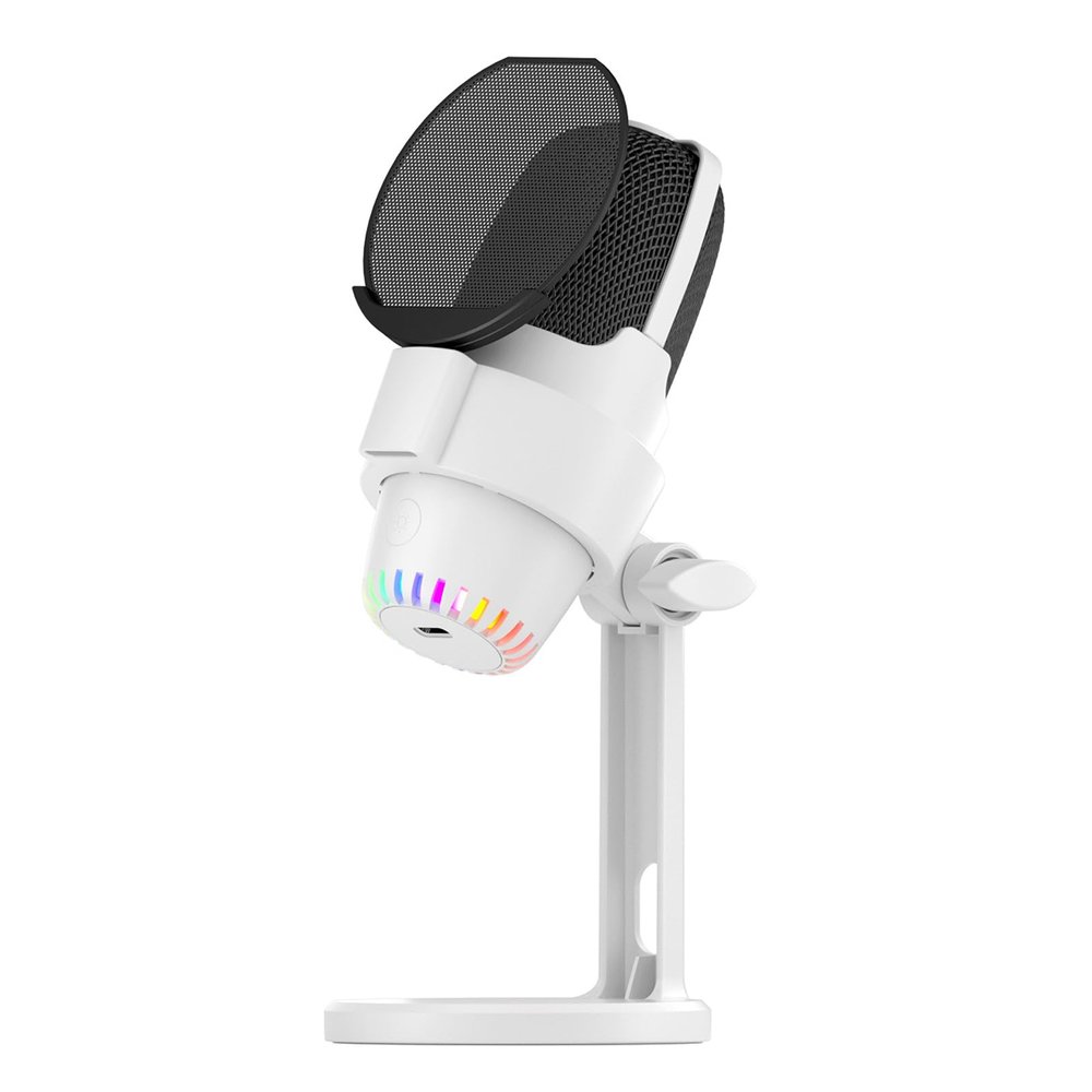 Irfora USB RGB Microphone Computer Mic Kit with Tod Noise Reduction Plug & Play One Key to Mute for Gaming/Meeting/Live Streaming/Audio Recording/Video Compatible with iOS/Android/Windows/PS5/LINUX -