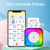 Irfora Mini Thermal Printer Multifunction Portable Sticker with RGB Instant Photo Inkless Printing Port BT Connection for Smartphone with 1 Thermal Paper Roll 57mm + 5 Self-Adhesive Paper view 2