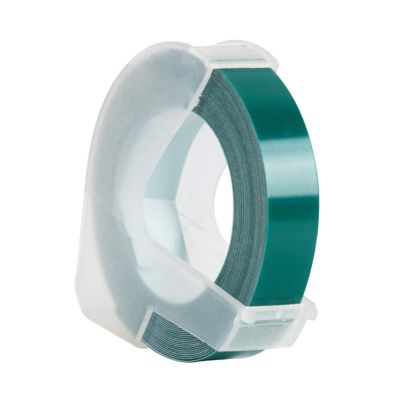 3D Plastic Embossing Label Tape Refill for DYMO 12965 1610 Label with 3/8 Inch * 9.8 feet, 1 Roll Lake Green