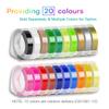 3D Plastic Embossing Label Tape Refill for DYMO 12965 1610 Label with 3/8 Inch * 9.8 feet, 1 Roll Lake Green view 3
