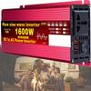 1000W/1600W/2200W/3000W/3500W/4000W/5000W/5500W/6000W/8000W/12000W Pure Sine Wave Power Inverter DC 12/24/48/60/72V to AC 110V/220V Digital Display Socket,Solar Panel,for Home/Outdoor/RV/Camping(1600W view 1