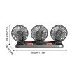 Brrnoo Portable 3 Head Car Fan with 360 Rotation, Silent Electric Air Cooling Fan with 2 Wind Speeds for Car, Truck, SUV, RV, Marine Boat,Home,Office (USB) view 4