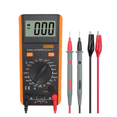 LIBODD LCR Meter Capacitance Inductance Resistance Digital Multimeter Measuring Meter Over Range Display with Crocodile Clips